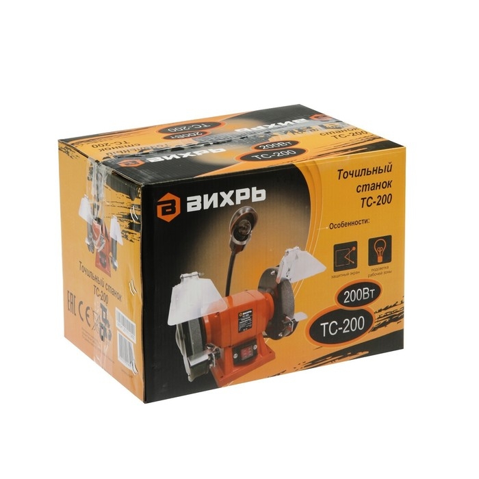 Станок точильный Станок точильный "Вихрь" ТС-200, 200 Вт, 2950 об/мин, 150х16х12.7 мм, 220 В