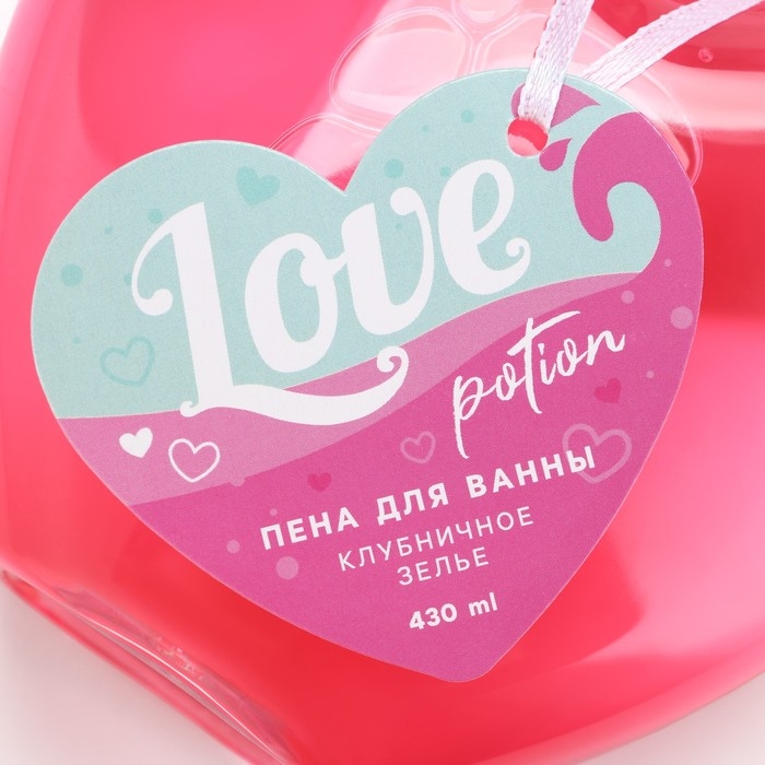 Пена для ванны Love potion, 430 мл, аромат клубничного зелья, ЧИСТОЕ СЧАСТЬЕ Пена для ванны Love potion, 430 мл, аромат клубничного зелья, ЧИСТОЕ СЧАСТЬЕ