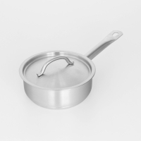 Сотейник из нержавеющей стали с крышкой Hanna Kn&ouml;vell, 1,2 л, d=16 см, h=6,5 см, толщина стенки 0,8 мм, индукция