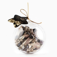 Новогодний шар ёлочный с пожеланиями &laquo;Пусть зима исполняет желания&raquo;, на Новый год, 30 свитков, d = 8 см