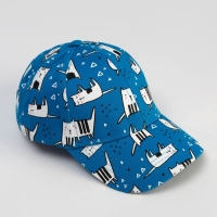 Кепка детская MINAKU "Коты", цвет синий, р-р 50 Кепка детская MINAKU "Коты", цвет синий, р-р 50