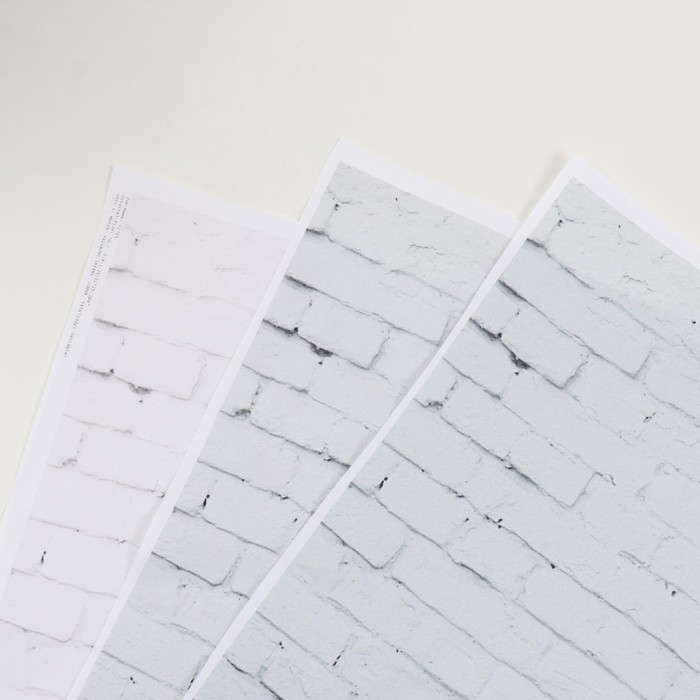 Фотофон винил "Белый кирпич" стена+пол 80х125 см