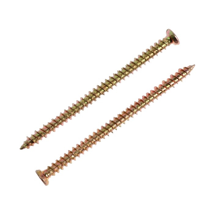 Шуруп-саморез ЛОМ, по бетону, оцинкованный, 7,5х112 мм, 100 шт