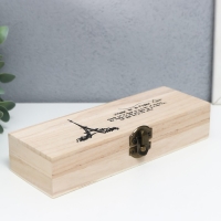 Шкатулка дерево под роспись "Эйфелева башня" 3,5х19,2х7,2 см Шкатулка дерево под роспись "Эйфелева башня" 3,5х19,2х7,2 см