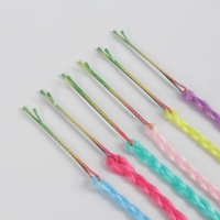 Набор косичек, на невидимке, 32 см, 6 косичек, люминесцентные, разноцветные Набор косичек, на невидимке, 32 см, 6 косичек, люминесцентные, разноцветные