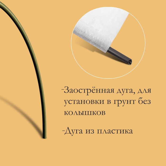 Парник прошитый, длина 6 м, 7 дуг из пластика, дуга L = 2.4 м, d = 16 мм, спанбонд 35 г/м², «уДачный» Парник прошитый, длина 6 м, 7 дуг из пластика, дуга L = 2.4 м, d = 16 мм, спанбонд 35 г/м², «уДачный»