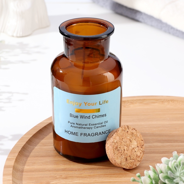 Свеча ароматическая в банке Свеча ароматическая в банке "Голубые колокольчики", 6х13 см