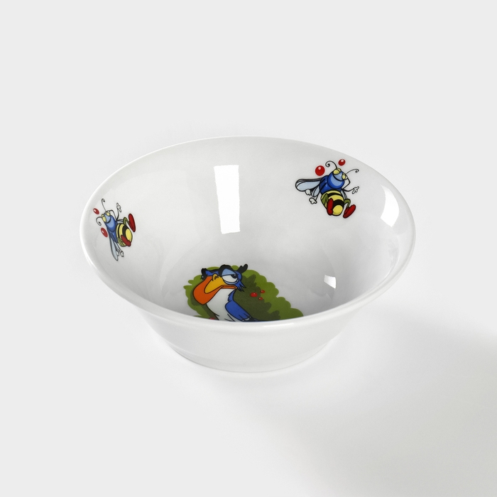 Салатник фарфоровый &laquo;Лесовичок&raquo;, 360 мл, d=14,5 см, рисунок микс