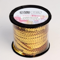 Пайетки на нити, 6 мм, 91 ± 1 м, цвет золотой №242 Пайетки на нити, 6 мм, 91 ± 1 м, цвет золотой №242