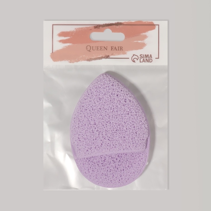 Спонж для умывания &laquo;Капелька&raquo;, 9 &times; 6 см, с карманом, цвет МИКС