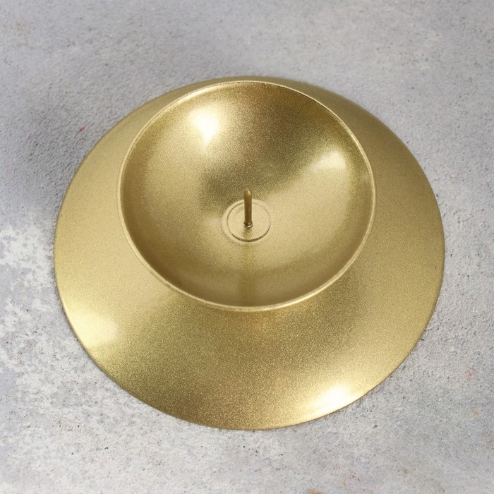 Подсвечник Подсвечник "Гадальный Н" металл на одну свечу, 7,3х3 см, золотой