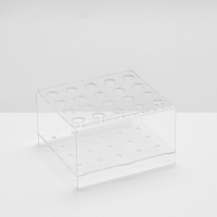 Подставка под ручки и карандаши на 20 шт., 10&times;9,5&times;6 см, оргстекло 2 мм, В ЗАЩИТНОЙ ПЛЁНКЕ