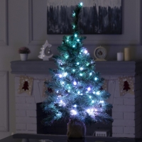 Гирлянда &laquo;Нить&raquo; 10 м роса, IP20, серебристая нить, 100 LED, пульт ДУ, свечение RGB, USB