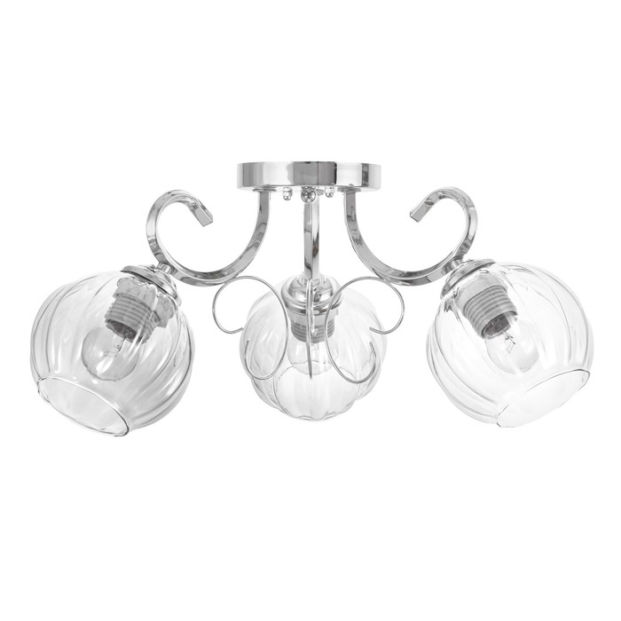 Люстра "Эшли" 3х40Вт Е27 Хром 53х53х20см
