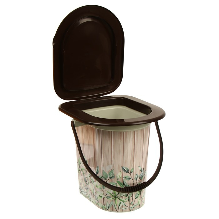 Ведро-туалет, h = 38 см, 17 л, съёмный стульчак, бежевое, крышка МИКС Ведро-туалет, h = 38 см, 17 л, съёмный стульчак, бежевое, крышка МИКС