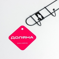 Вешалка настенная на 6 крючков Доляна &laquo;Лайт&raquo;, 34&times;5,5&times;3 см, цвет чёрный