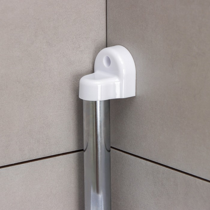 Полка угловая 4-х ярусная &laquo;Элансия&raquo;, 24&times;24&times;98,2 см, цвет белый