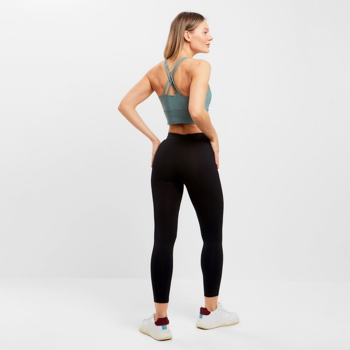 Леггинсы женские спортивные, цвет чёрный, размер 48 Леггинсы женские спортивные, цвет чёрный, размер 48