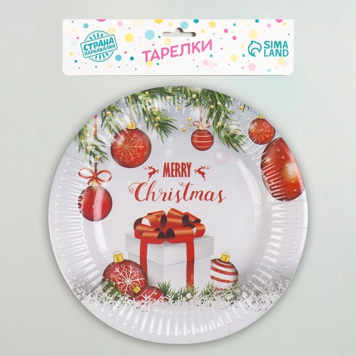 Тарелка бумажная &laquo;С Новым Годом&raquo;, набор 6 шт.