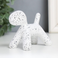 Сувенир полистоун "Собака" белый в крапинку 10х7,8х5,4 см Сувенир полистоун "Собака" белый в крапинку 10х7,8х5,4 см