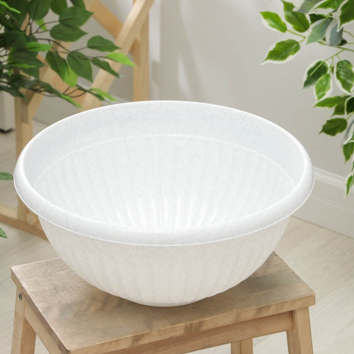 Горшок-миска &laquo;Ливия&raquo;, 11,5 л, цвет мраморный