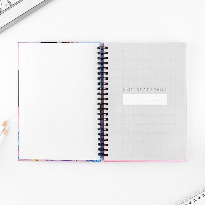 Интерактивный планер А5, 92 л. Твердая обложка &laquo;Аниме девочки&raquo;