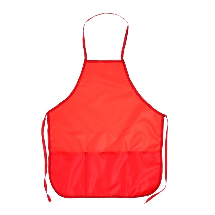 Фартук для труда + нарукавники, 490 х 390/250 х 160 мм, размер S (рост 116-146), Calligrata, "Стандарт", красный