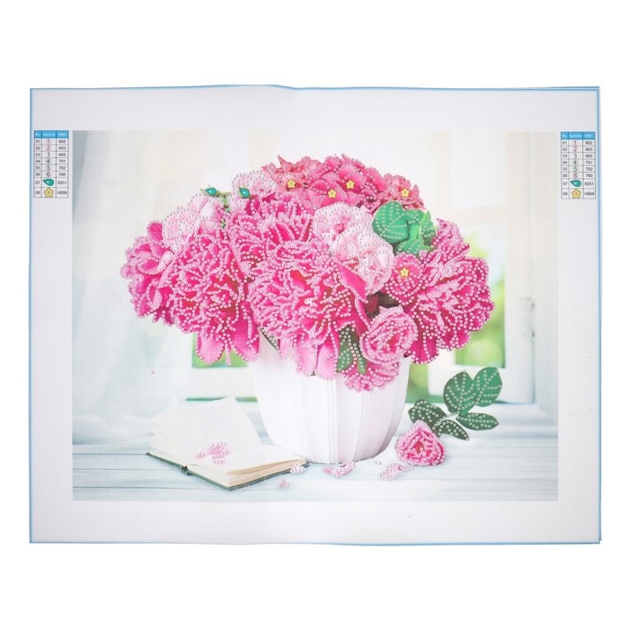 Алмазная мозаика с частичным заполнением и форменными стразами на холсте &laquo;Великолепный букет&raquo;, 30 х 40 см