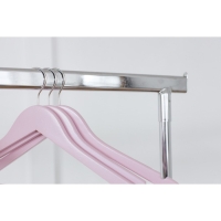 Плечики - вешалки LaDо́m Brillant, 44,5&times;23&times;1,2 см, 3 шт, деревянные, широкие плечики, цвет розовый