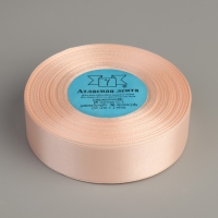 Лента атласная, 25 мм &times; 33 &plusmn; 2 м, цвет светло-розовый №002