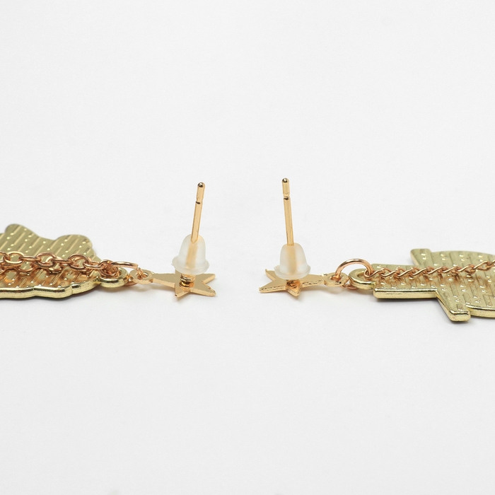 Новый год! Серьги &laquo;Новогодние&raquo; висячие, пингвин, цветные в золоте