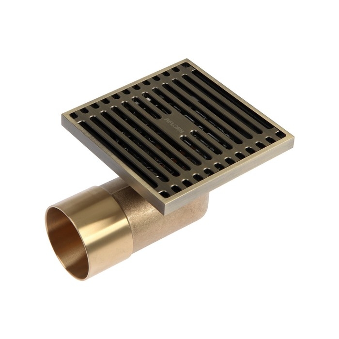 Трап AFLORN AF20610C-10, d=50 мм, горизонтальный, 100х100 мм, латунь, античная бронза Трап AFLORN AF20610C-10, d=50 мм, горизонтальный, 100х100 мм, латунь, античная бронза