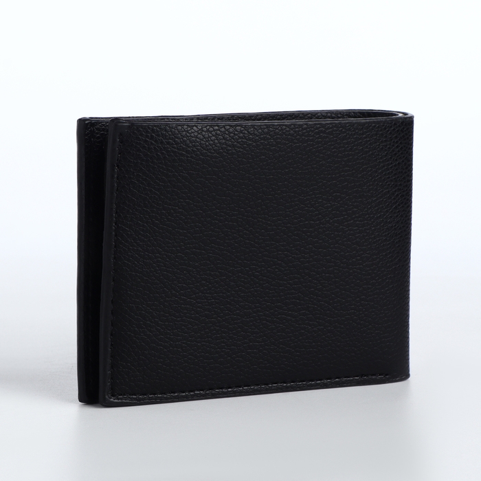 Портмоне мужское без застёжки, отдел для карт, монет, цвет чёрный Портмоне мужское без застёжки, отдел для карт, монет, цвет чёрный