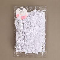 Тесьма вязаная, на резинке, 20 мм, 9 &plusmn; 0,5 м, цвет белый