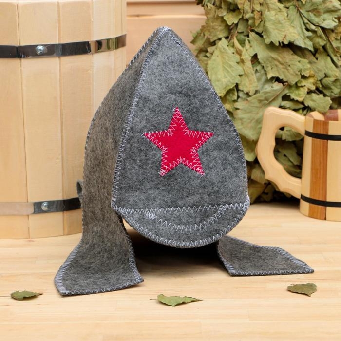 Шапка для бани Шапка для бани "Будёновка" тёмная