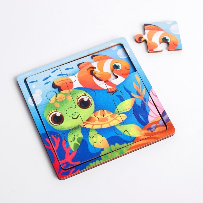 Пазл &laquo;Морские животные&raquo;, 9 деталей