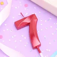 Свеча в торт на шпажке &laquo;Цифра 7&raquo;, красная, 5 см