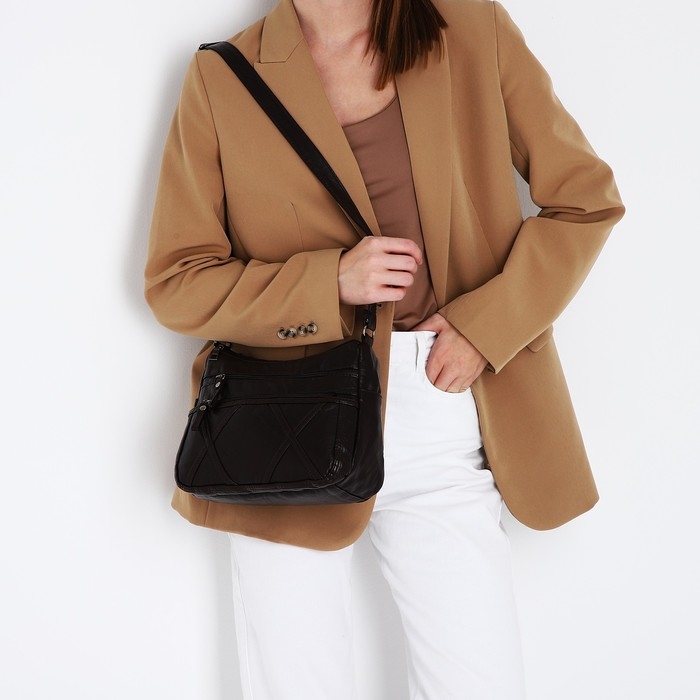 Сумка-мешок на молнии, цвет коричневый Сумка-мешок на молнии, цвет коричневый