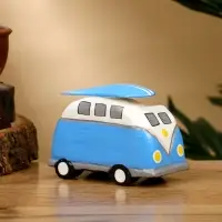 Календарь настольный "Микроавтобус" дерево 10х5х7 см, цв. синий