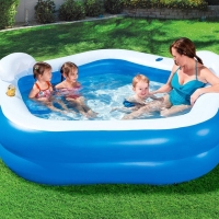 Бассейн надувной Bestway, 213&times;206&times;69 см, с сиденьями и подголовниками, от 6 лет, 54153
