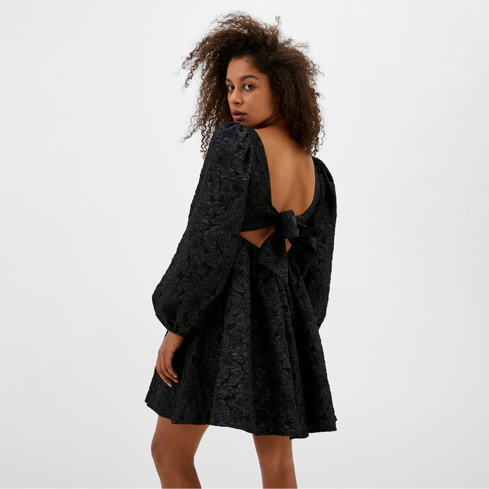 Платье женское с бантом MIST, размер S, черный Платье женское с бантом MIST, размер S, черный
