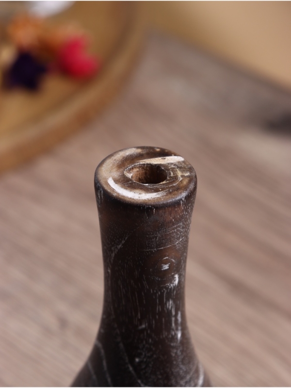 Ваза "Лирейн" дерево Джати, 8х8х19 см, цв. темно-коричневый