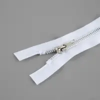 Молния &laquo;Трактор&raquo;, №5, разъёмная, декоративное звено &laquo;Акулий зуб&raquo;, замок автомат, 80 см, белая