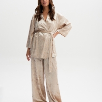 Костюм женский (жакет и брюки) KAFTAN Velvet, размер 40-42, бежевый