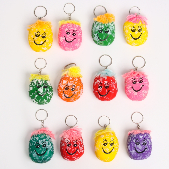 Брелок мялка &laquo;Забавная рожица&raquo;, с мукой, в пакете