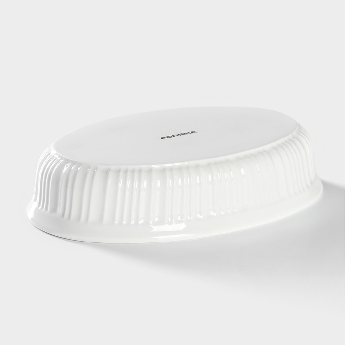 Форма для выпечки из жаропрочной керамики Доляна &laquo;Маффин&raquo;, 480 мл, 18&times;12&times;4 см, цвет белый