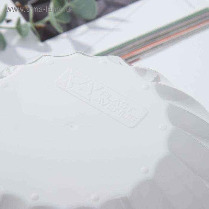 Кашпо для цветов с автополивом &laquo;Ракушка&raquo;, 3,4 л, цвет белый