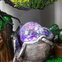 Фонтан "Ведерки под деревом" 32х15х13 см (с подсветкой)