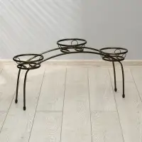 Подставка для цветов, напольная, на 3 горшка, d = 14 см, бронзовая, &laquo;Арка&raquo;