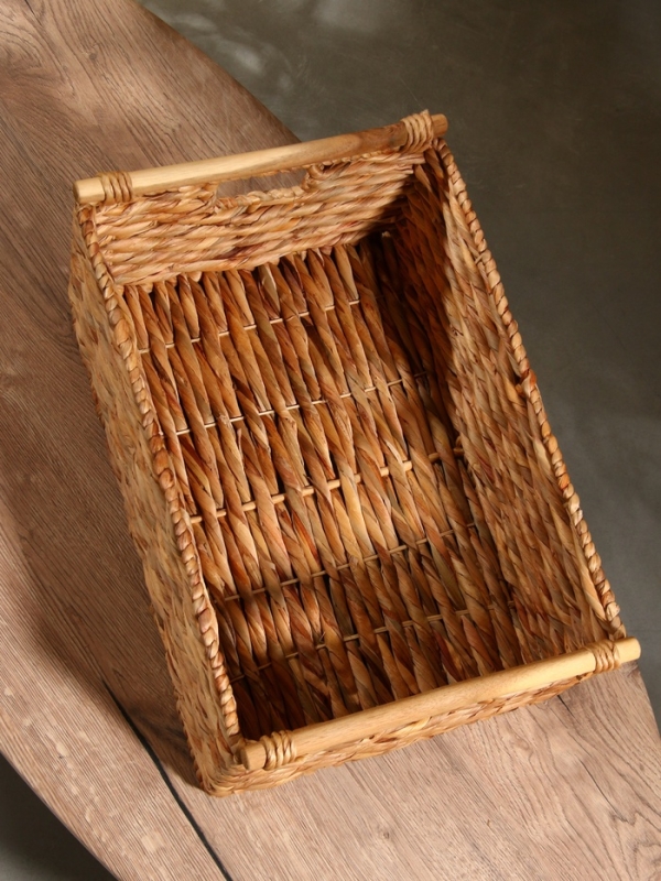 Корзина плетеная 46x31x20 см, водный гиацинт